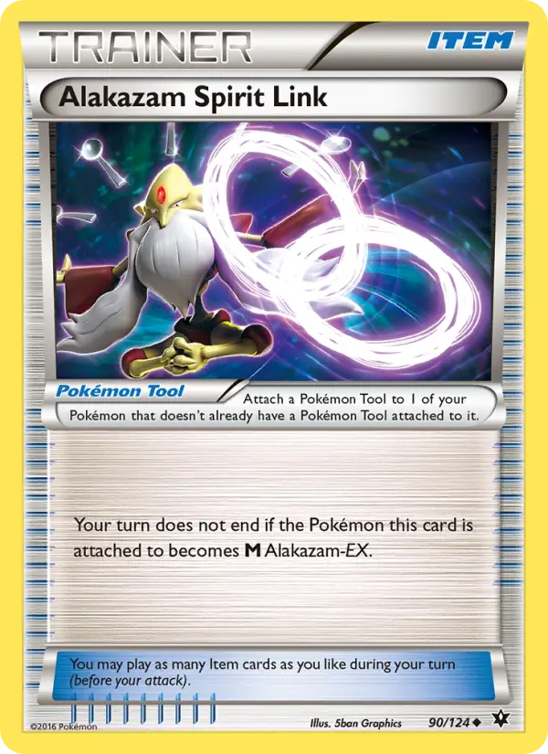 Alakazam Spirit Link #90 — Fates Collide (Reverse Holo)