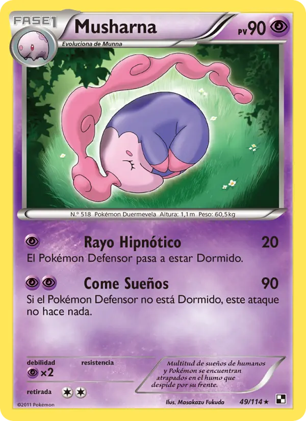 Musharna #49 — Negro y Blanco (Reverse Holo)