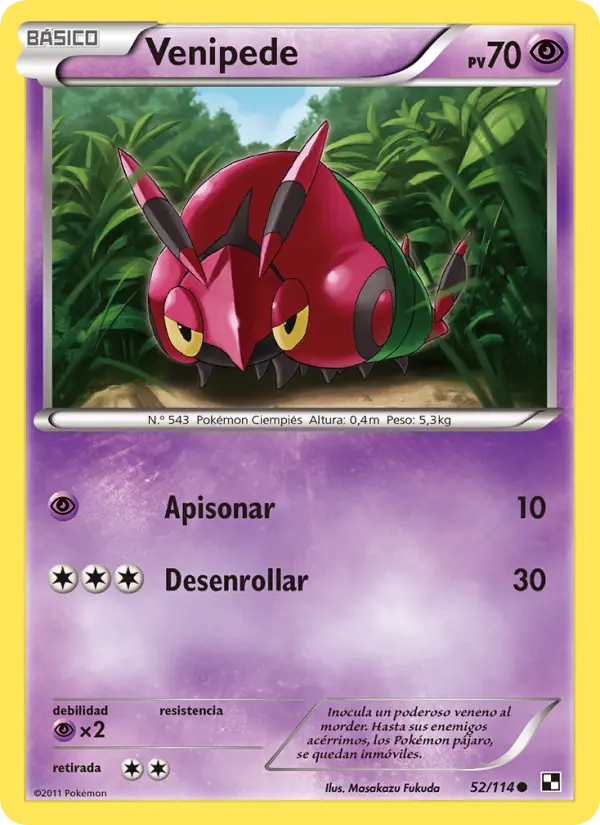 Venipede #52 — Negro y Blanco (Reverse Holo)