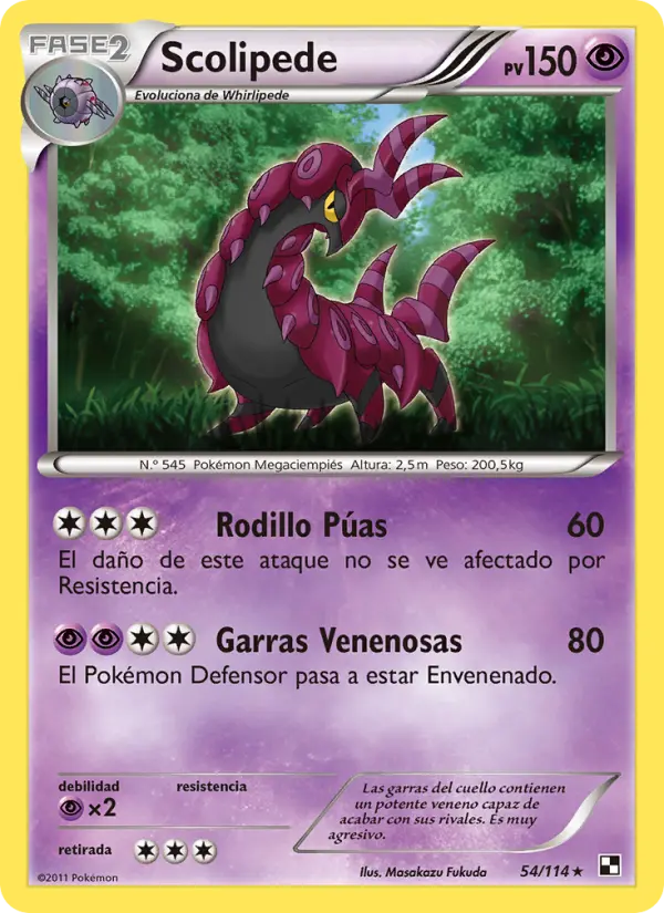 Scolipede #54 — Negro y Blanco (Reverse Holo)
