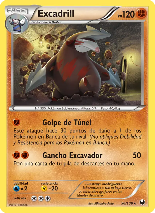 Excadrill #56 — Oscuros Exploradores (Reverse Holo)
