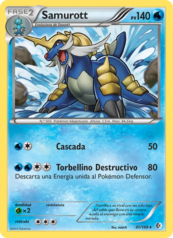 Samurott #41 — Fronteras Cruzadas (Reverse Holo)