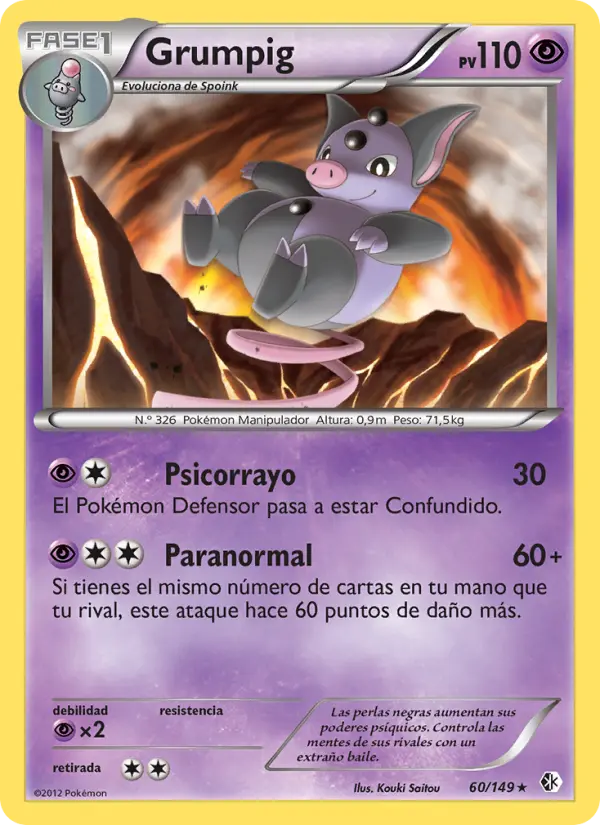 Grumpig #60 — Fronteras Cruzadas (Reverse Holo)