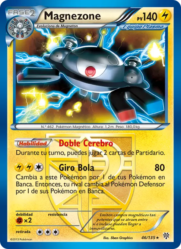 Magnezone #46 — Tormenta Plasma (Reverse Holo)