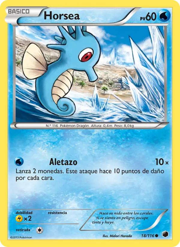 Horsea #18 — Glaciación Plasma (Reverse Holo)