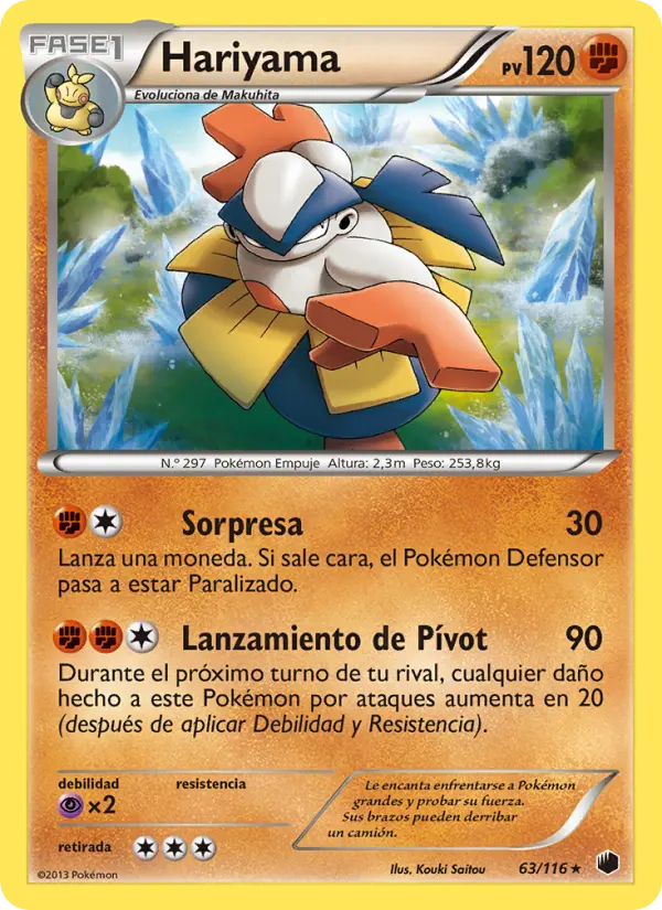 Hariyama #63 — Glaciación Plasma (Reverse Holo)