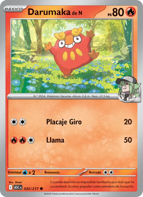 Darumaka de N #032 — Héroes Ascendentes