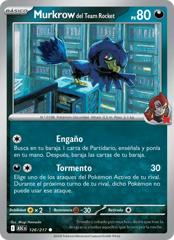 Murkrow del Team Rocket #126 — Héroes Ascendentes