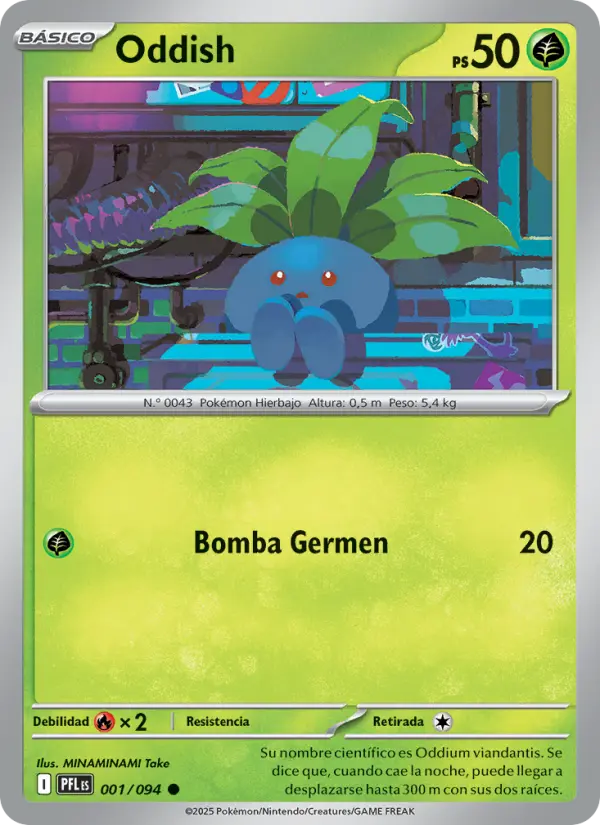 Oddish #001 — Fuegos Fantasmales (Reverse Holo)