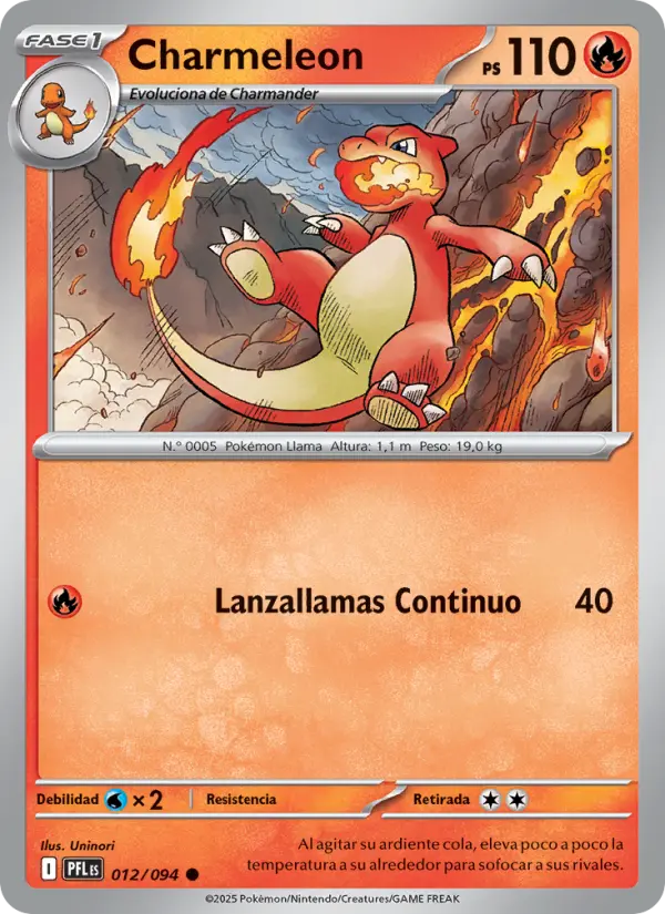 Charmeleon #012 — Fuegos Fantasmales (Reverse Holo)