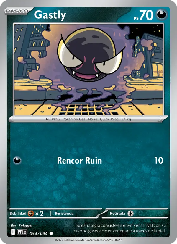 Gastly #054 — Fuegos Fantasmales
