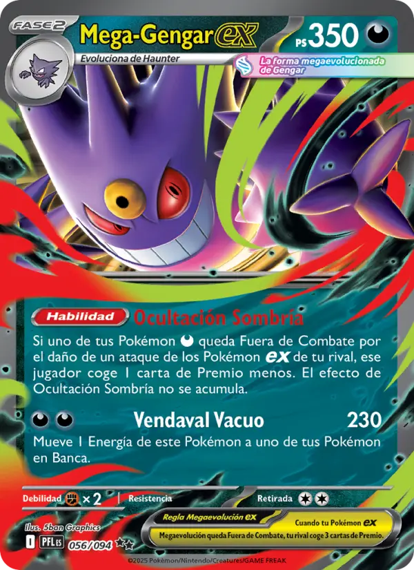 Mega-Gengar ex #056 — Fuegos Fantasmales