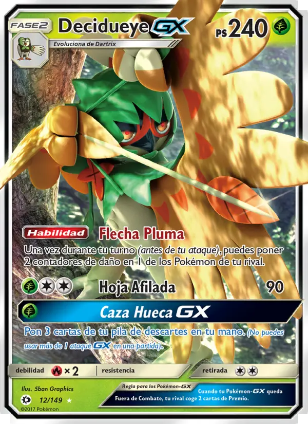 Decidueye GX #12 — Sol y Luna