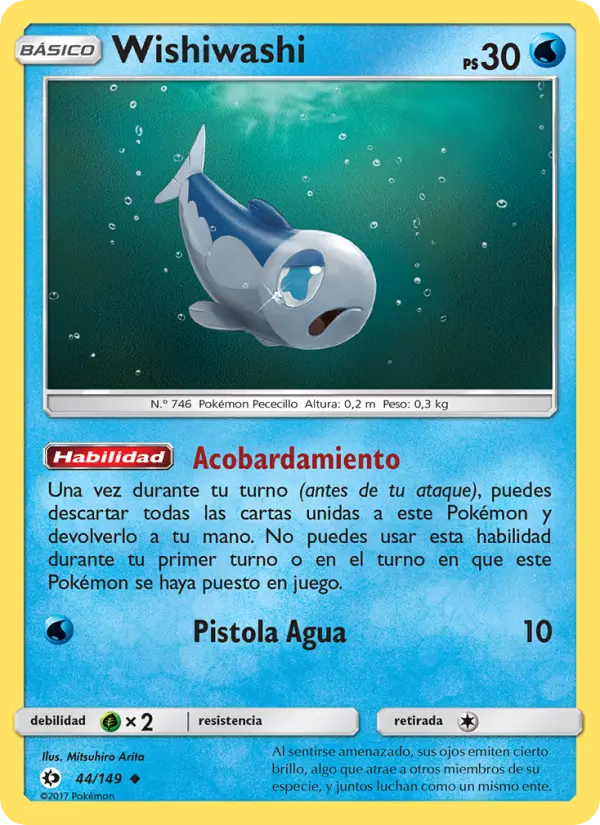 Wishiwashi #44 — Sol y Luna (Reverse Holo)