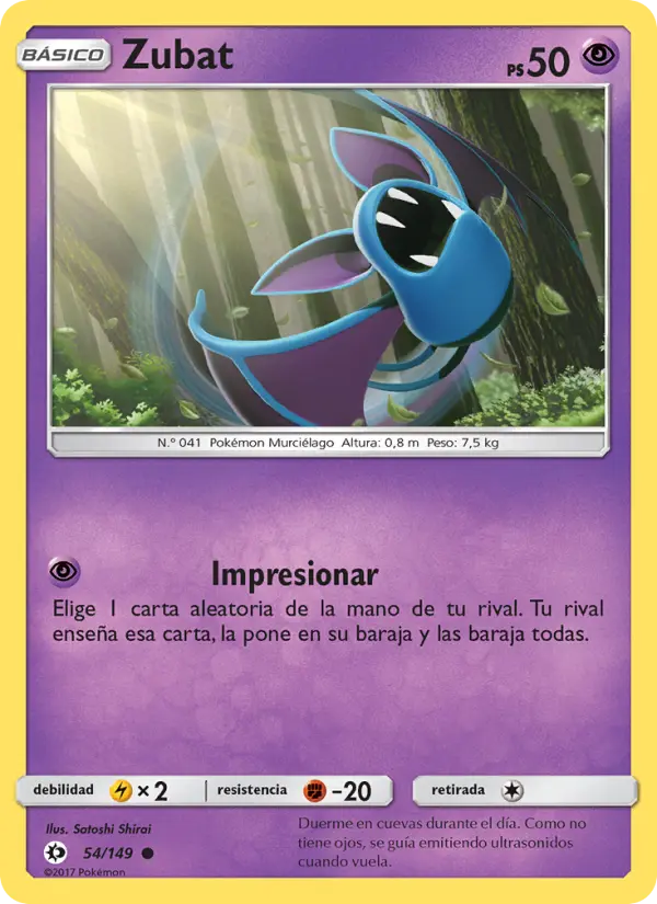 Zubat #54 — Sol y Luna (Reverse Holo)