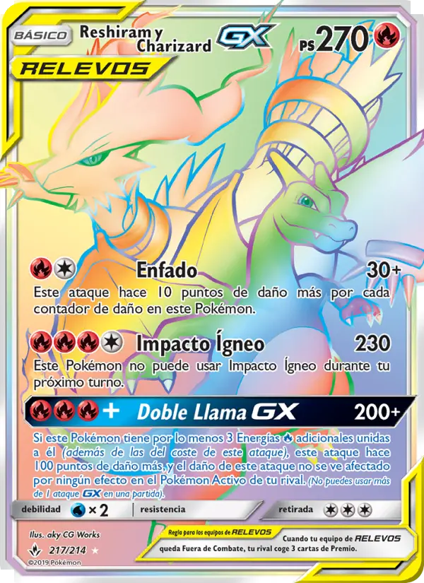 Reshiram y Charizard GX #217