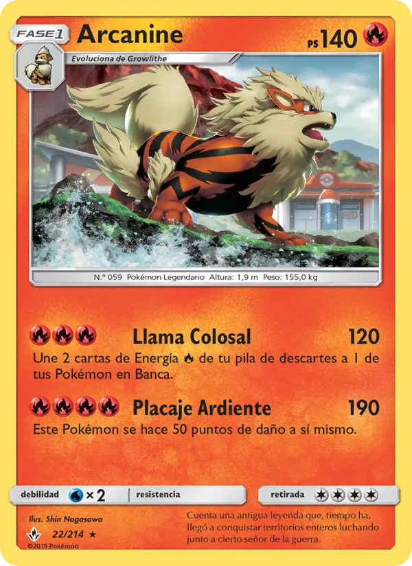 Arcanine #22 — Vínculos Indestructibles (Reverse Holo)