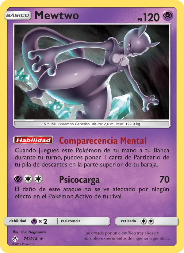 Mewtwo #75 — Vínculos Indestructibles (Reverse Holo)
