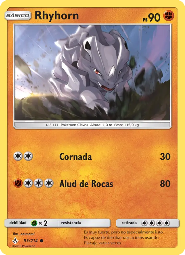 Rhyhorn #93 — Vínculos Indestructibles (Reverse Holo)
