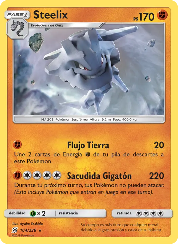 Steelix #104 — Mentes Unidas (Reverse Holo)