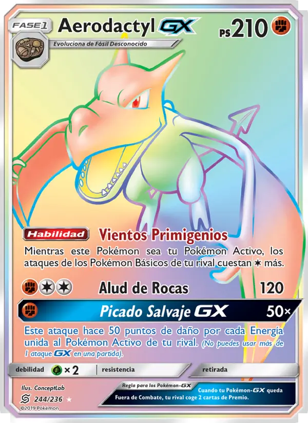 Aerodactyl GX #244 — Mentes Unidas