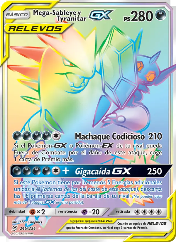 Mega-Sableye y Tyranitar GX #245