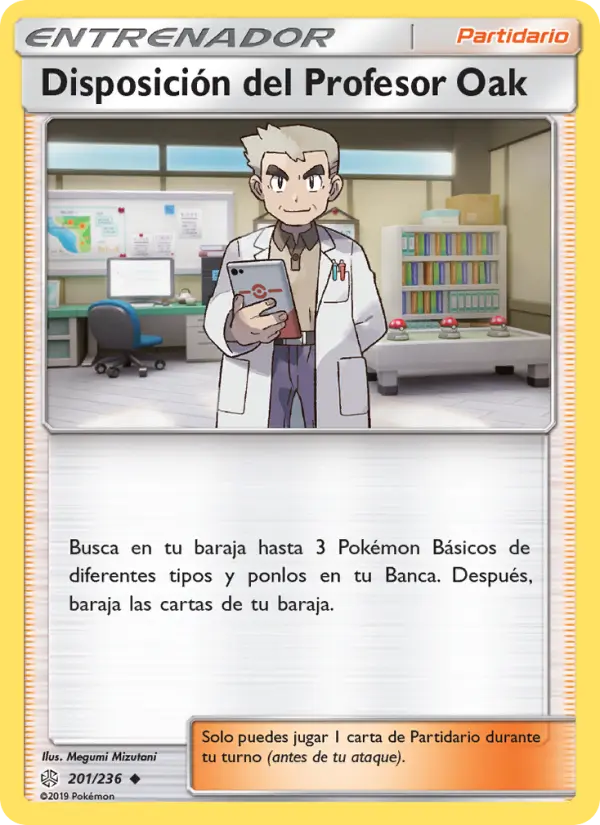 Disposición del Profesor Oak #201