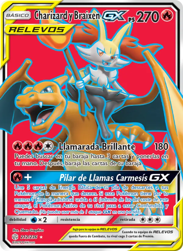 Charizard y Braixen GX #212