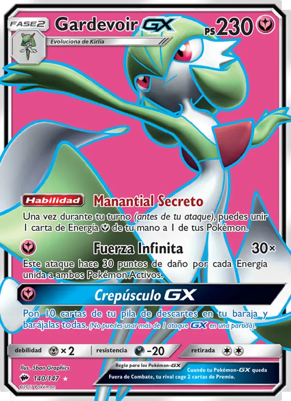 Gardevoir GX #140 — Sombras Ardientes