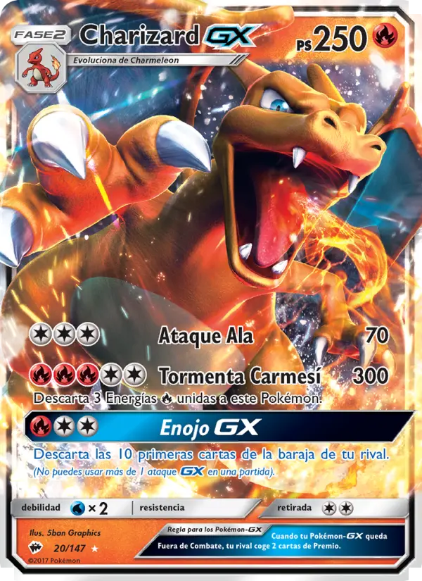 Charizard GX #20 — Sombras Ardientes