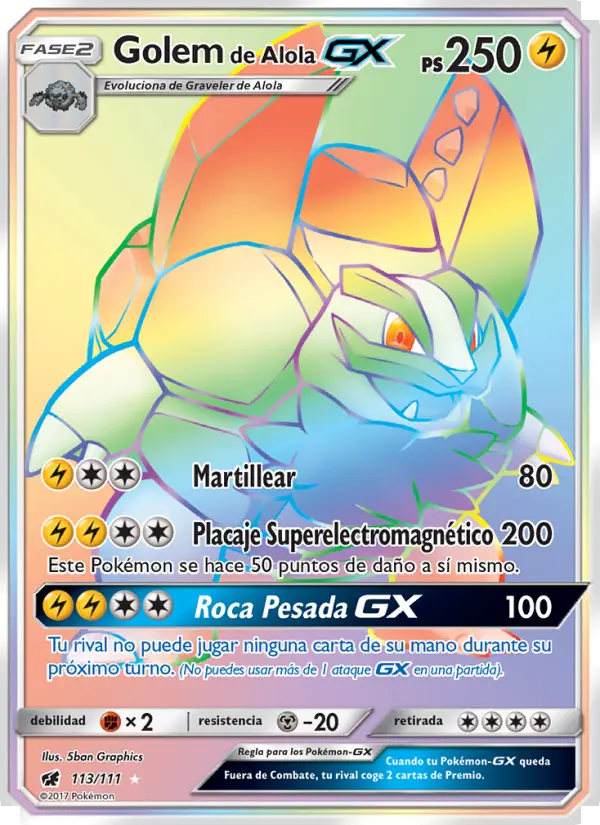Golem de Alola GX #113 — Invasión Carmesí