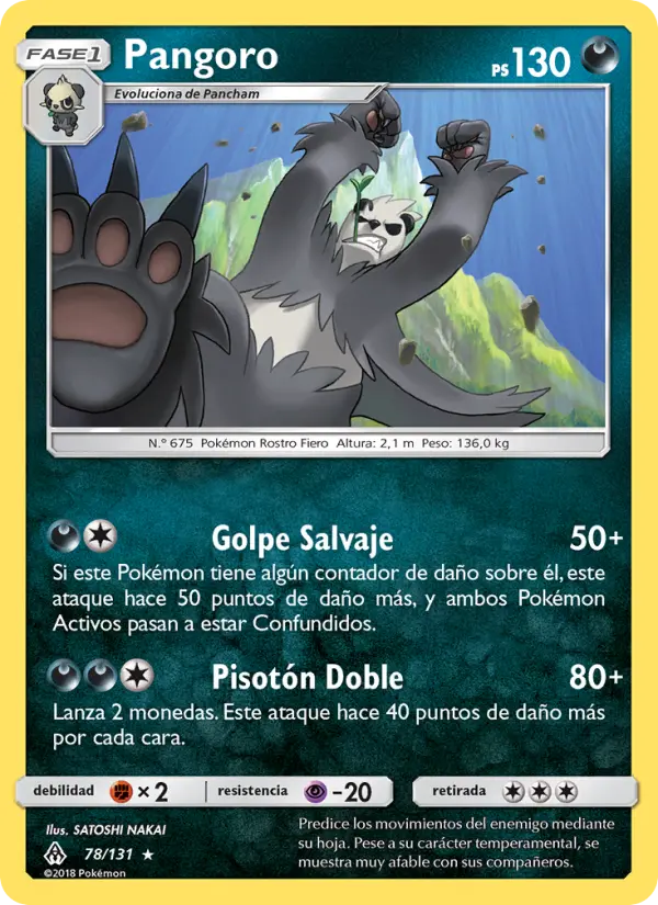 Pangoro #78 — Luz Prohibida (Reverse Holo)