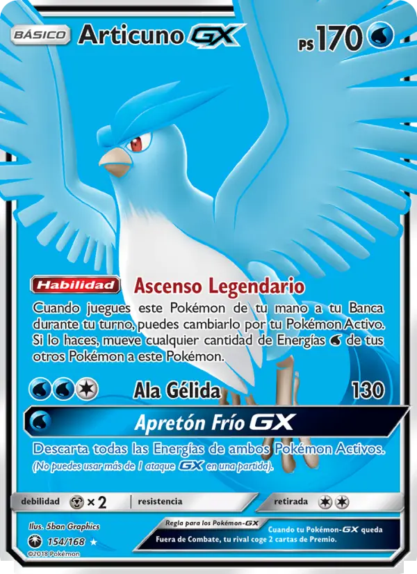 Articuno GX #154 — Tormenta Celestial
