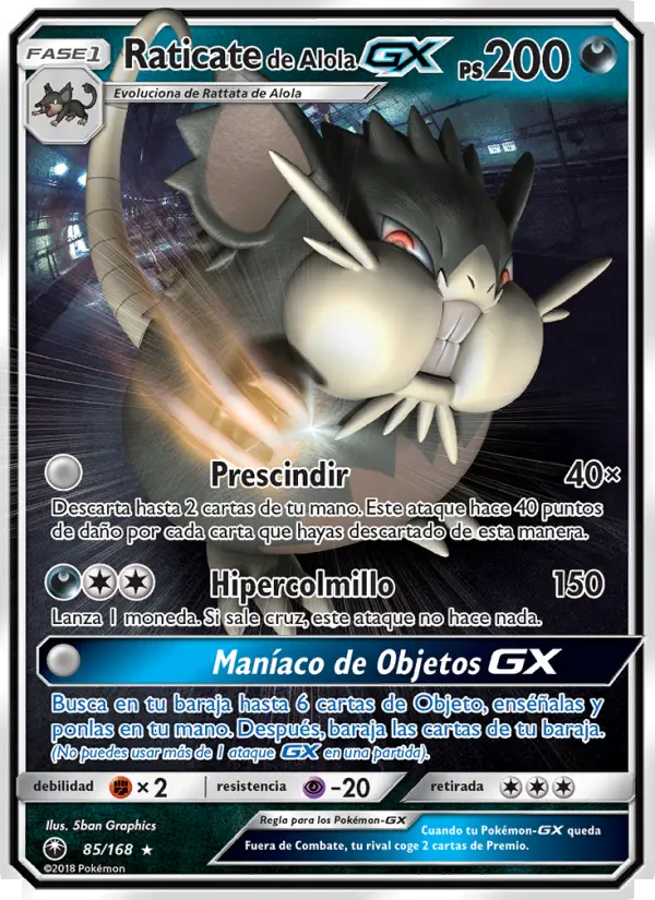 Raticate de Alola GX #85