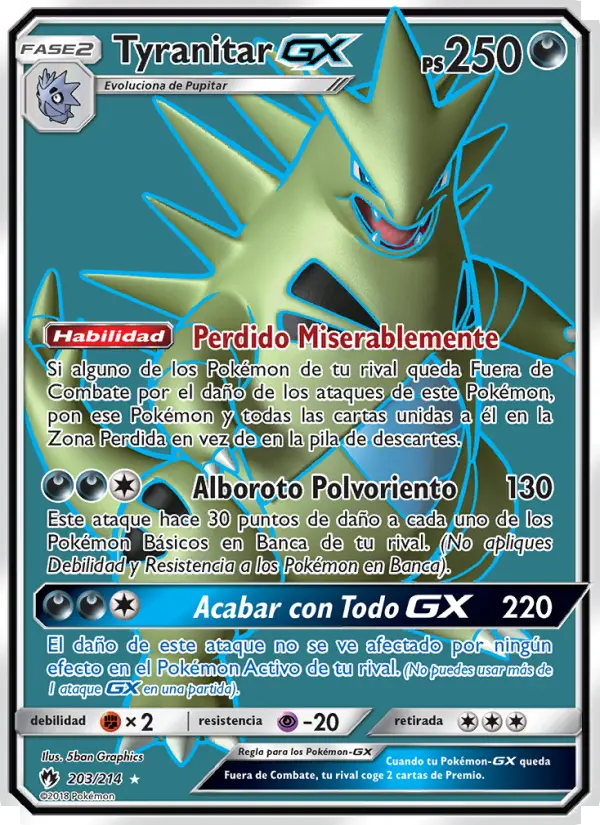 Tyranitar GX #203