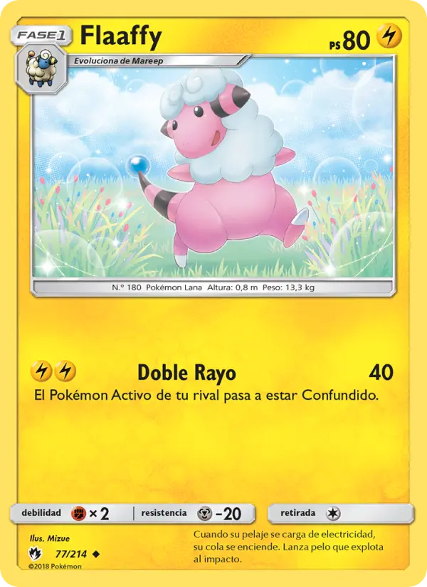 Flaaffy #77 — Truenos Perdidos (Reverse Holo)