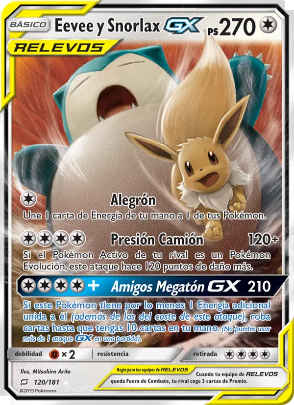 Eevee y Snorlax GX #120
