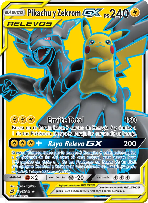 Pikachu y Zekrom GX #162
