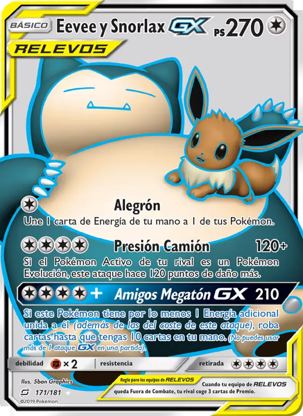 Eevee y Snorlax GX #171