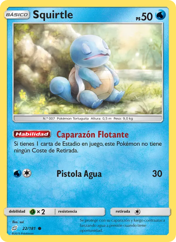 Squirtle #22 — Union de Aliados (Reverse Holo)