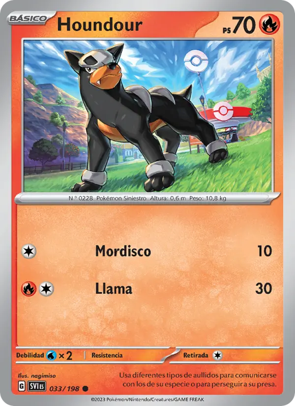 Houndour #033 — Escarlata y Púrpura