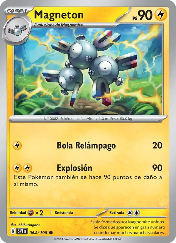 Magneton #064 — Escarlata y Púrpura (Reverse Holo)