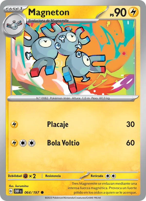 Magneton #064 — Llamas Obsidianas (Reverse Holo)