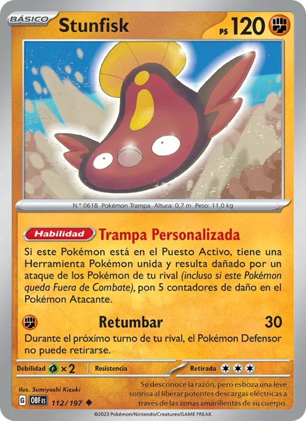 Stunfisk #112 — Llamas Obsidianas (Reverse Holo)