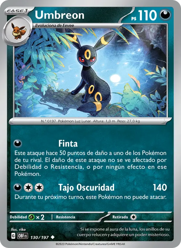 Umbreon #130 — Llamas Obsidianas