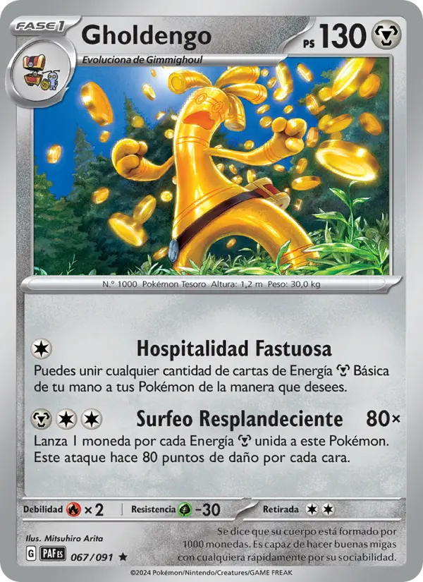 Gholdengo #067 — Destinos de Paldea (Reverse Holo)