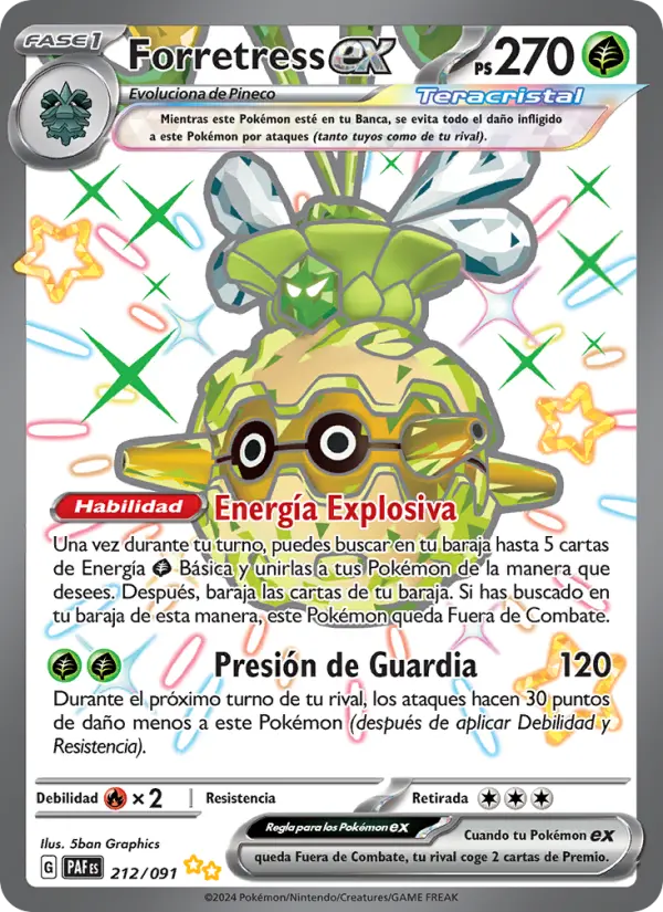 Forretress ex #212 — Destinos de Paldea
