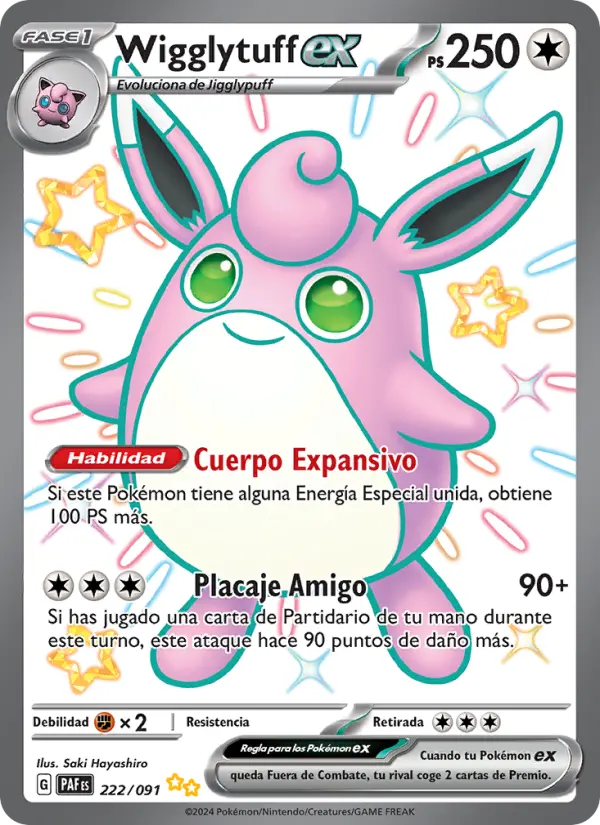 Wigglytuff ex #222 — Destinos de Paldea