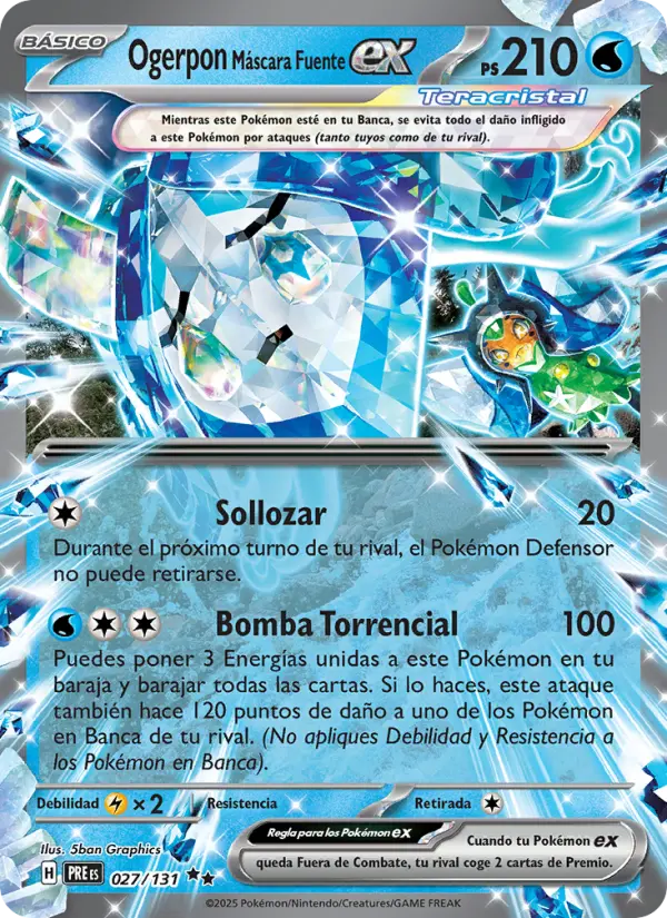 Ogerpon Máscara Fuente ex #027 — Evoluciones Prismáticas