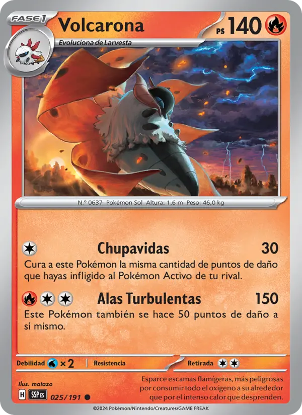 Volcarona #025 — Chispas Fulgurantes